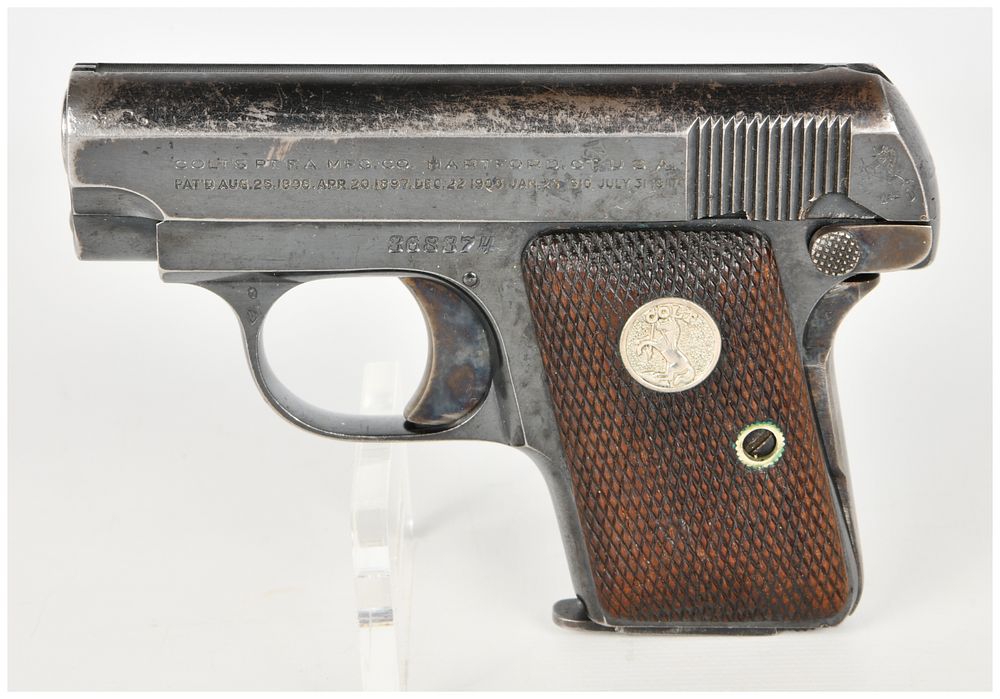 Lot 1257: Colt Model 1908 Vest Pocket Hammerless Semi-Automatic Pistol .25 ACP with 2 Inch Barrel