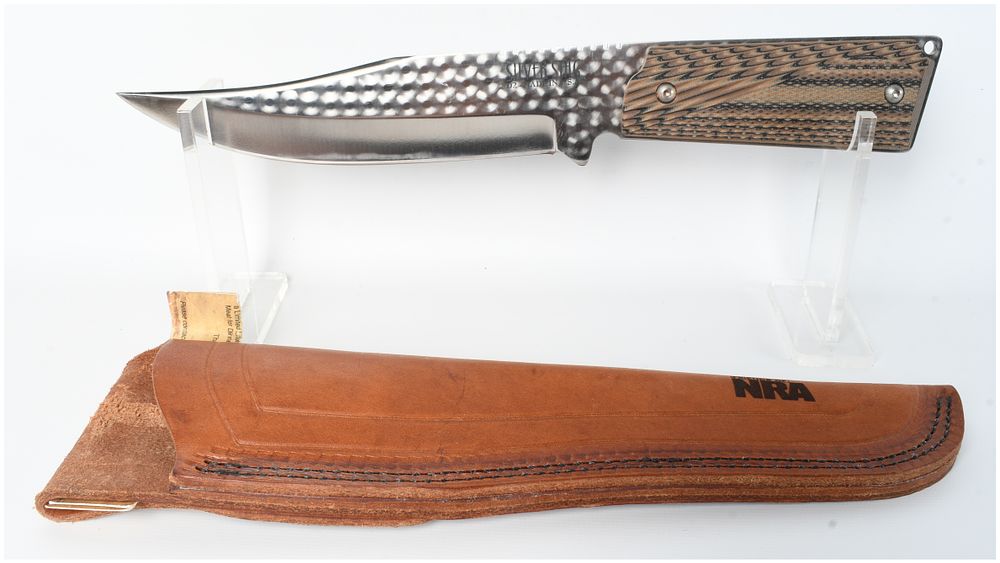 Lot 1280: Silver Stag Friends Of NRA Fixed Blade Knife D2 Tool Steel