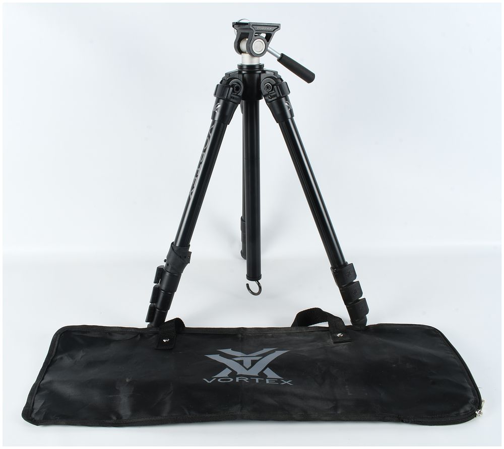 Lot 1391: Vortex Mountain Pass Aluminum Tripod with 2-Way Pan Head and Carrying Case
