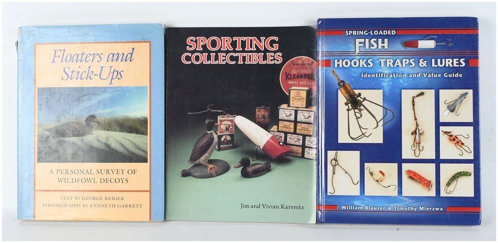 Lot 1580: Reiger, G., et al. Three Hardcover Volumes on Sporting Antiques. Various Publishers, 1986-1995. (DJ)