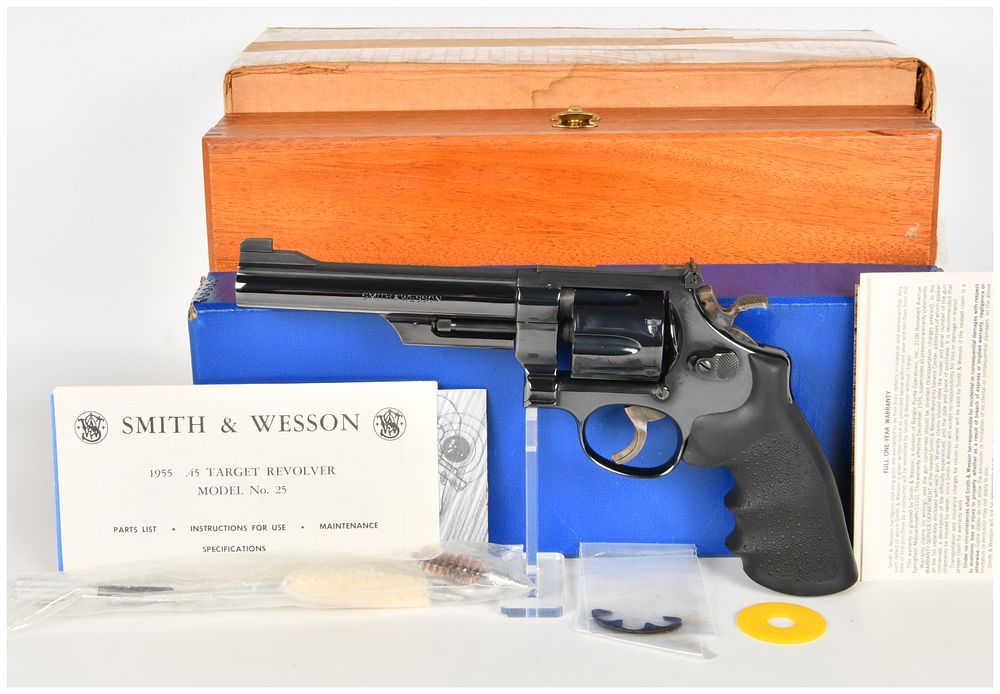 Lot 156: Smith & Wesson Model 25-2 Double Action Revolver .45 Caliber with 6 Inch Barrel