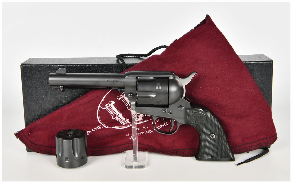 Lot 186: U.S. Fire Arms Mfg. Co. Cowboy Convertible Single-Action Revolver .38 Special & 9MM with 4-3/4 Inch Barrel