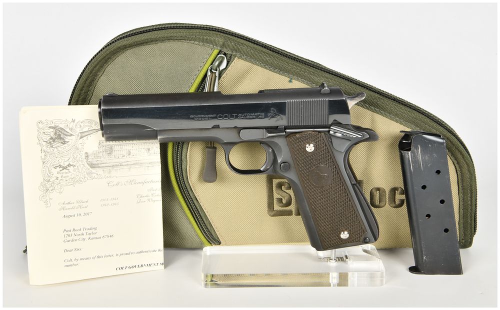 Lot 336: Colt Government Model Semi-Automatic Pistol .45 ACP with 5 Inch Barrel 1951