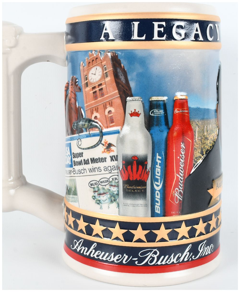Lot 593: 2007 Anheuser-Busch Busch Family Series State Convention Stein A Legacy of Quality