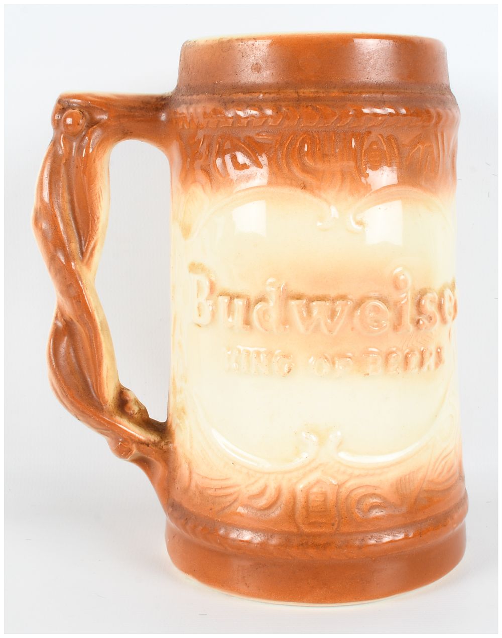 Lot 1082: Budweiser King of Beers Relief Stein