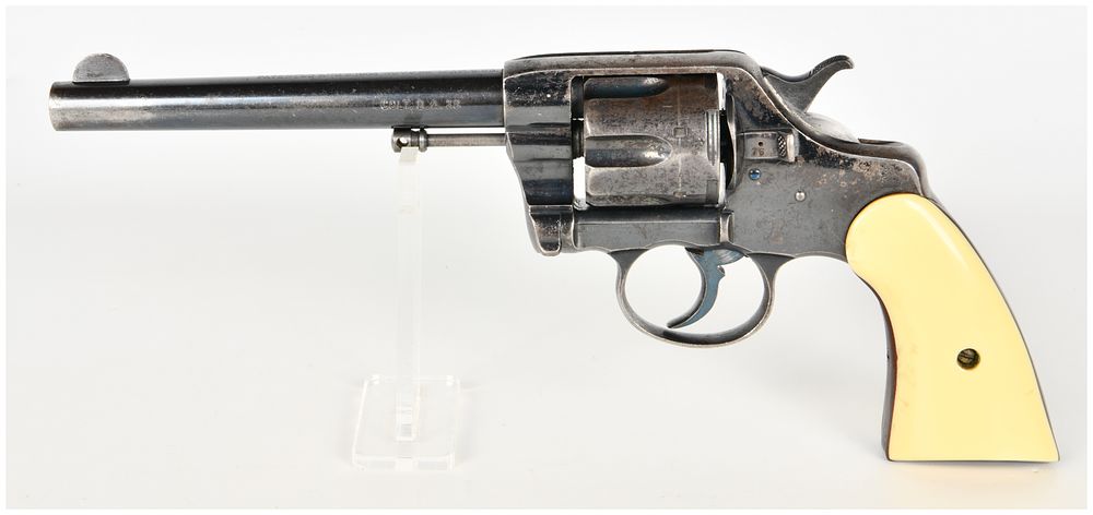 Lot 1119: Colt Model 1895 New Army & Navy Double Action Revolver .38 with 6 Inch Barrel Antique