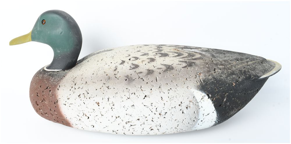 Lot 1166: Cork and Wood Mallard Drake Duck Decoy