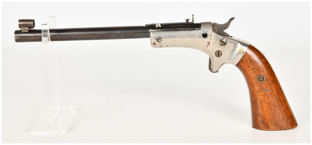Lot 1299: J. Stevens Arms & Tool Co. No. 35 Offhand Tip-Up Single Shot Target Pistol .22 Caliber with 10 Inch Barrel for Parts/Repair