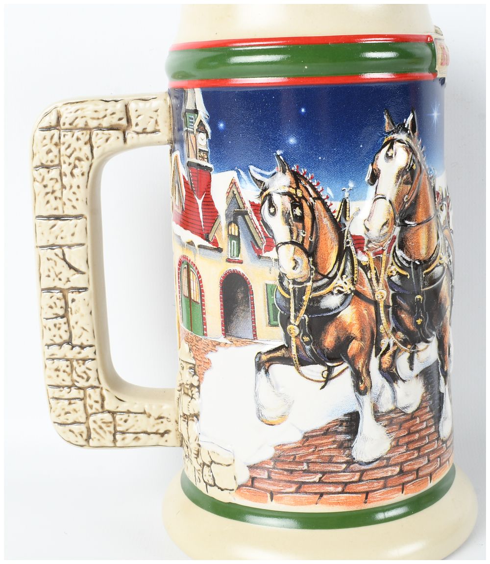 Lot 1562: 1998 Budweiser Holiday Stein Grant's Farm Holiday