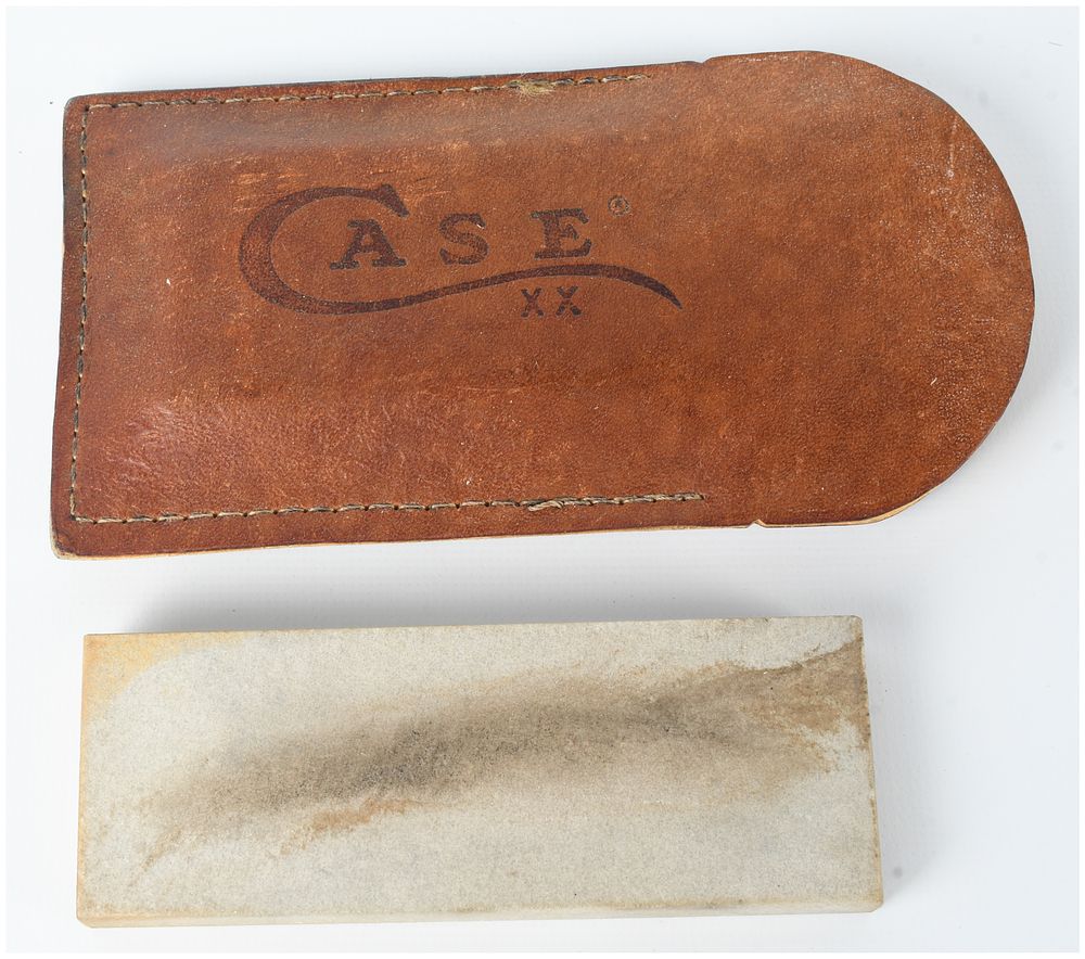 Lot 1592: Case XX Arkansas Sharpening Stone with Leather Slipcase