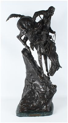 Frederic Remington, Mountain Man Bronze Sculpture. This bronze sculpture is a reproduction after 