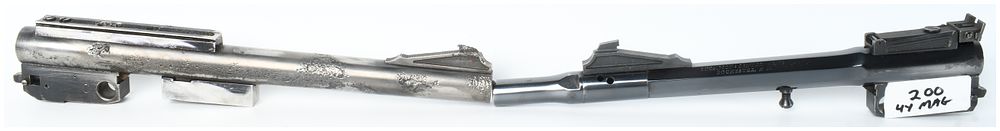 Lot 47: A Pair of Thompson/Center Arms Contender Break Action Pistol Barrels .22 Hornet and .44 Magnum with 10 Inch Barrels