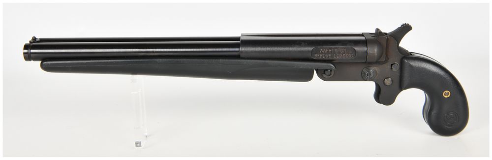 Lot 90: Leinad Inc. Model DD Side-By-Side Break Action Pistol .45 Caliber with 11 Inch Barrel
