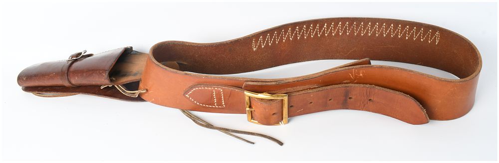 Lot 197: Sears Roebuck and Co. Model 10768 Buscadero Holster and Cartridge Belt Rig