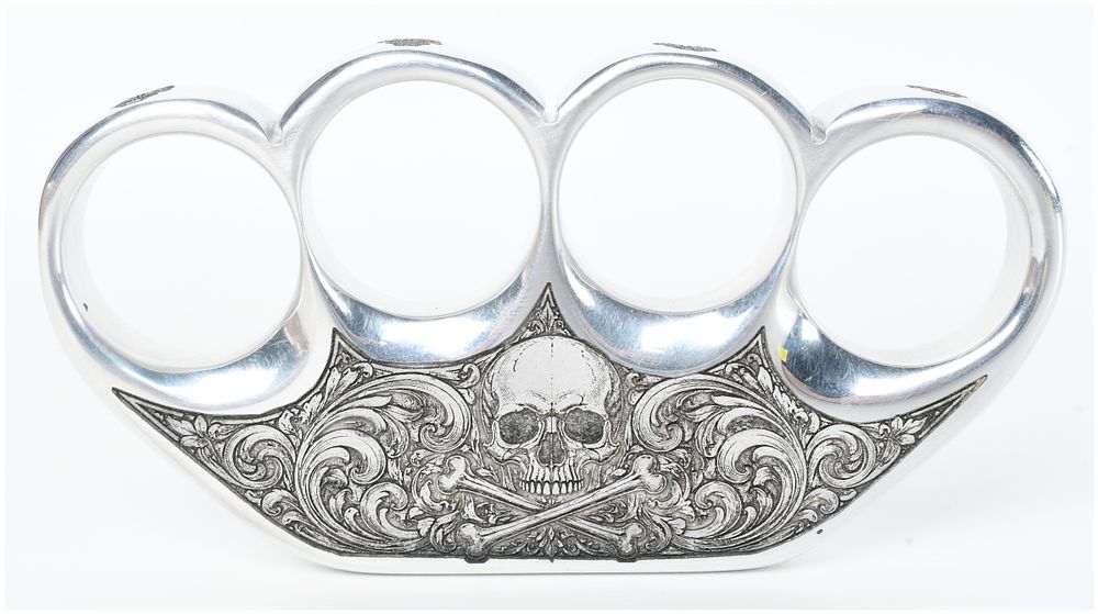 Lot 356: Brandon Davis Custom Made and Engraved Knuckle Dusters