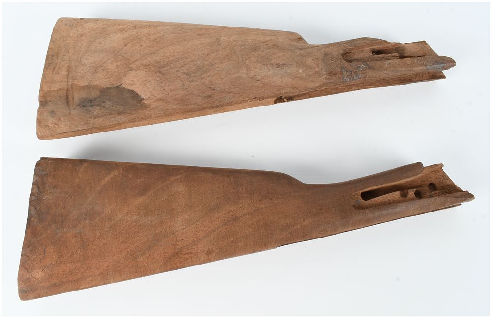 Lot 1172: A Pair of Yugoslavian M70 Pattern Wooden Rifle Buttstocks