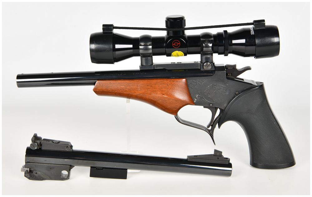 Lot 1209: Thompson/Center Contender Break-Action Single-Shot Pistol Set .44 Magnum and 7mm T/CU with 10 Inch Barrels