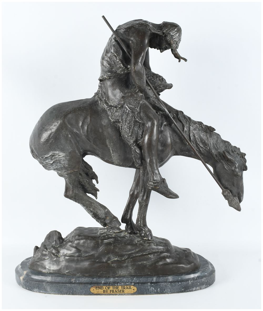 Lot 1445: James Earle Fraser, End of the Trail, Bronze Sculpture
