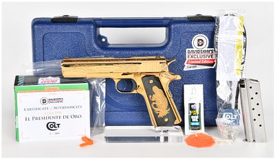 Colt Government Model 1911 Semi-Automatic Pistol .38 Super with 5 Inch Barrel. This lot features 