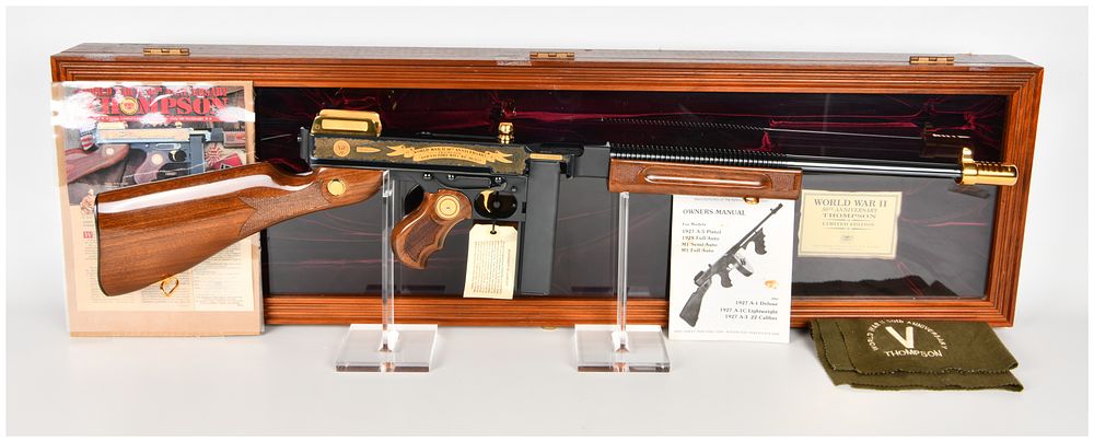 Lot 72: Auto-Ordnance Model 1927A1 World War II 50th Anniversary Semi-Automatic Rifle .45 ACP with 16.5 Inch Barrel