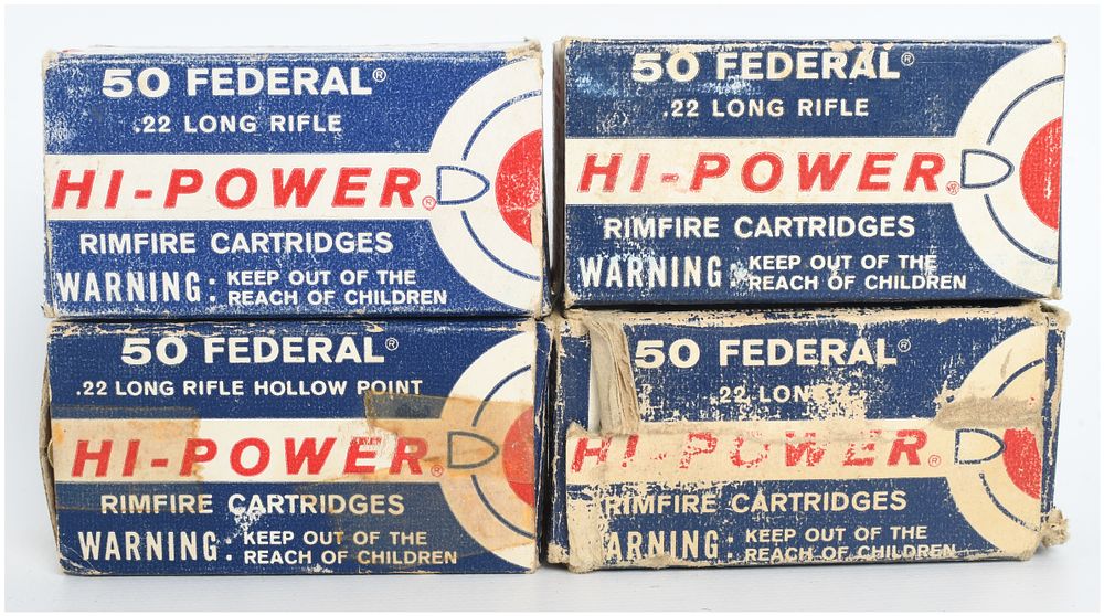 Lot 179: Federal Hi-Power Rimfire Ammunition Lot of 184 Rounds .22 Long Rifle and .22 Long