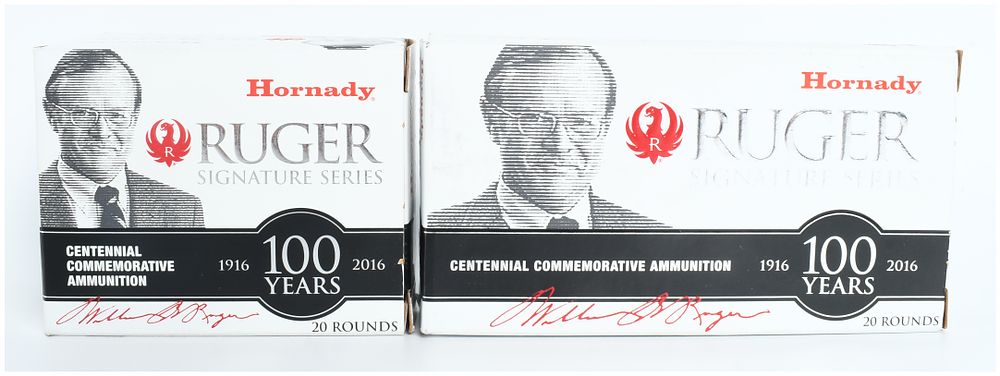 Lot 233: A Lot of 40 Hornady Ruger Signature Series Centennial Commemorative Ammunition .480 Ruger and .204 Ruger