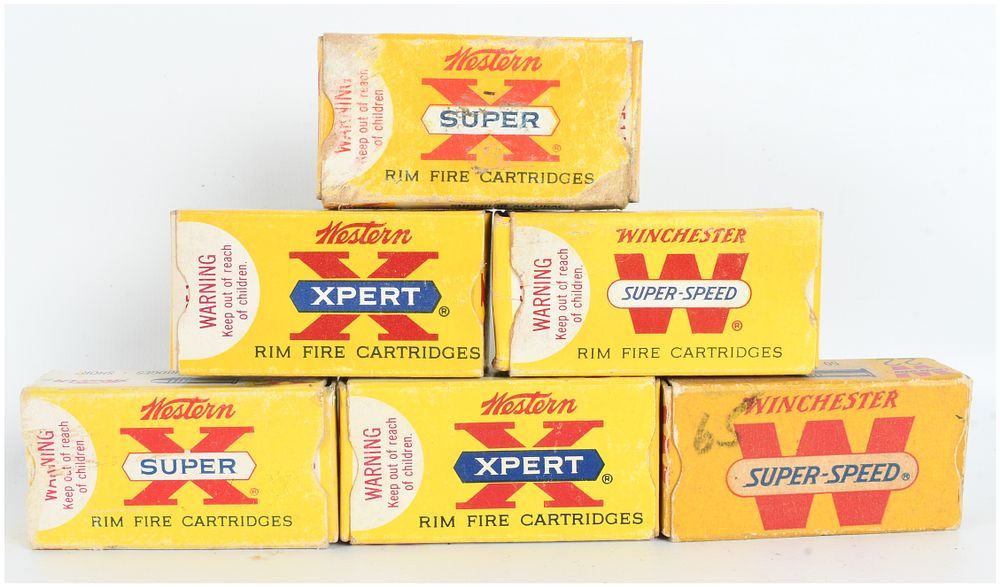 Lot 299: A Lot of 238 Rounds of Western and Winchester Super-X Xpert and Super-Speed Rimfire Ammunition .22 Short