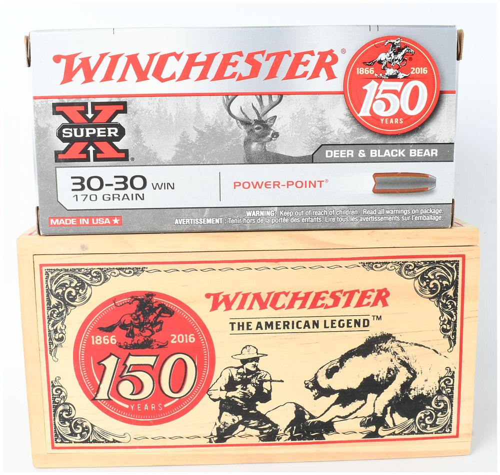 Lot 329: A Lot of 20 Winchester Super X 150th Anniversary .30-30 Win Ammunition