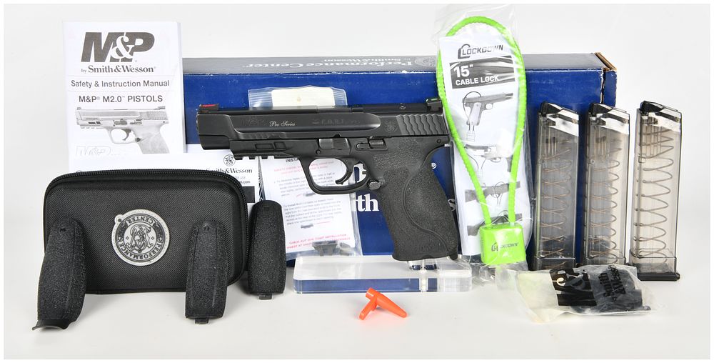 Lot 588: Smith & Wesson M&P 9 M2.0 Pro Series C.O.R.E. Semi-Automatic Pistol 9mm with 5 Inch Barrel
