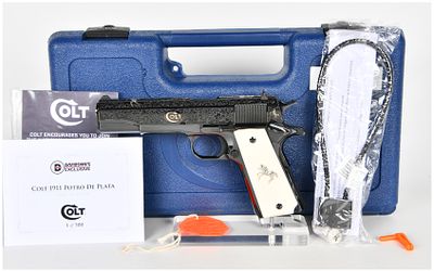 Colt Government Model Semi-Automatic Pistol .38 Super with 5 Inch Barrel. This Colt Government 