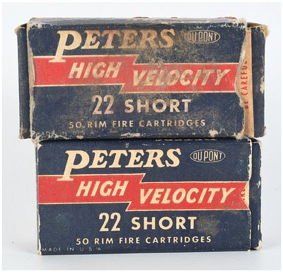 A Lot of 78 Rounds of Peters High Velocity Rimfire Ammunition .22 Short. This lot consists of 78 