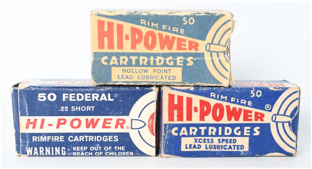 Lot 1088: A Lot of 120 Federal Hi-Power .22 Short Rimfire Ammunition Cartridges