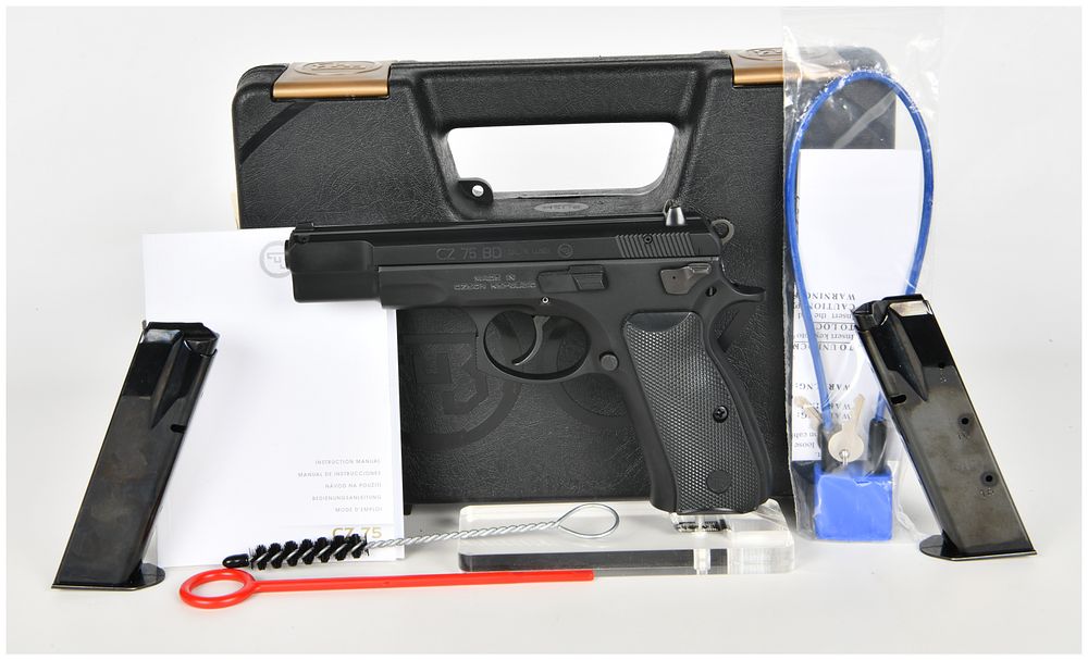 Lot 1149: CZ 75 BD Semi-Automatic Pistol 9mm Luger with 4.6 Inch Barrel 2020