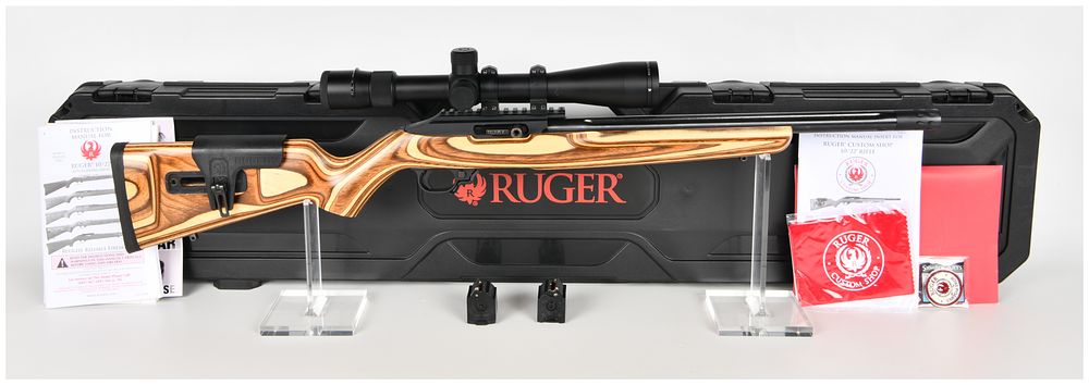 Lot 1287: Ruger Custom Shop 10/22 Semi-Automatic Rifle .22 LR with 16.12 Inch Fluted Barrel