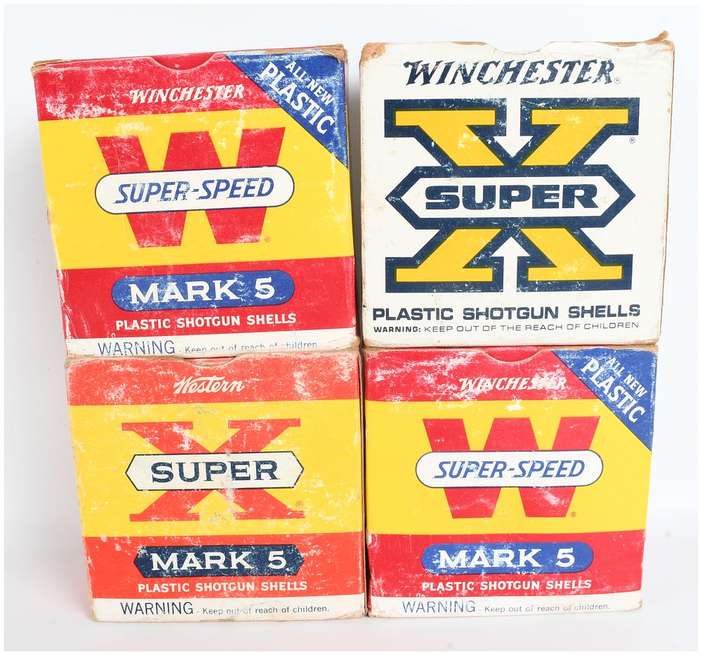 Lot 1298: Winchester and Western Super-X and Super-Speed Mark 5 Shotgun Ammunition 12 Gauge Lot of 90 Rounds