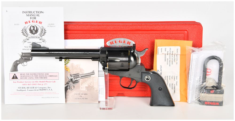 Lot 1353: Ruger New Model Blackhawk 50th Anniversary Single Action Revolver .44 Magnum with 6.5 Inch Barrel 2006