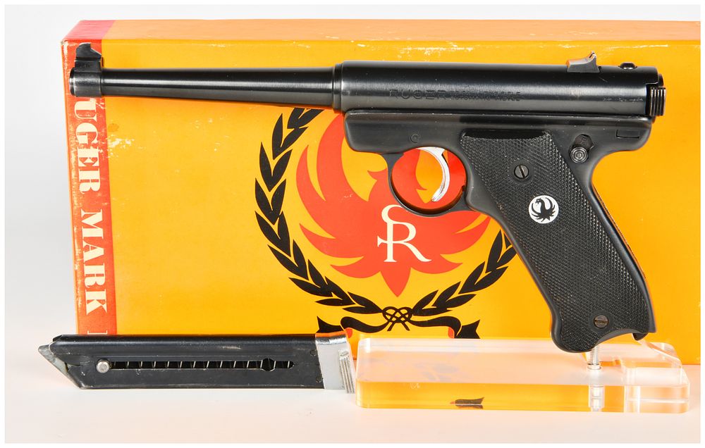 Lot 1365: Ruger Mark I Semi-Automatic Pistol .22 LR with 6 Inch Tapered Barrel