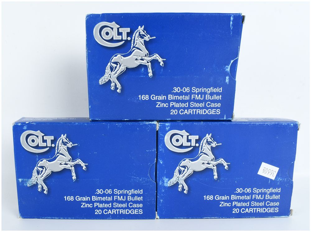 Lot 1418: A Lot of 60 Rounds Colt .30-06 Springfield Ammunition