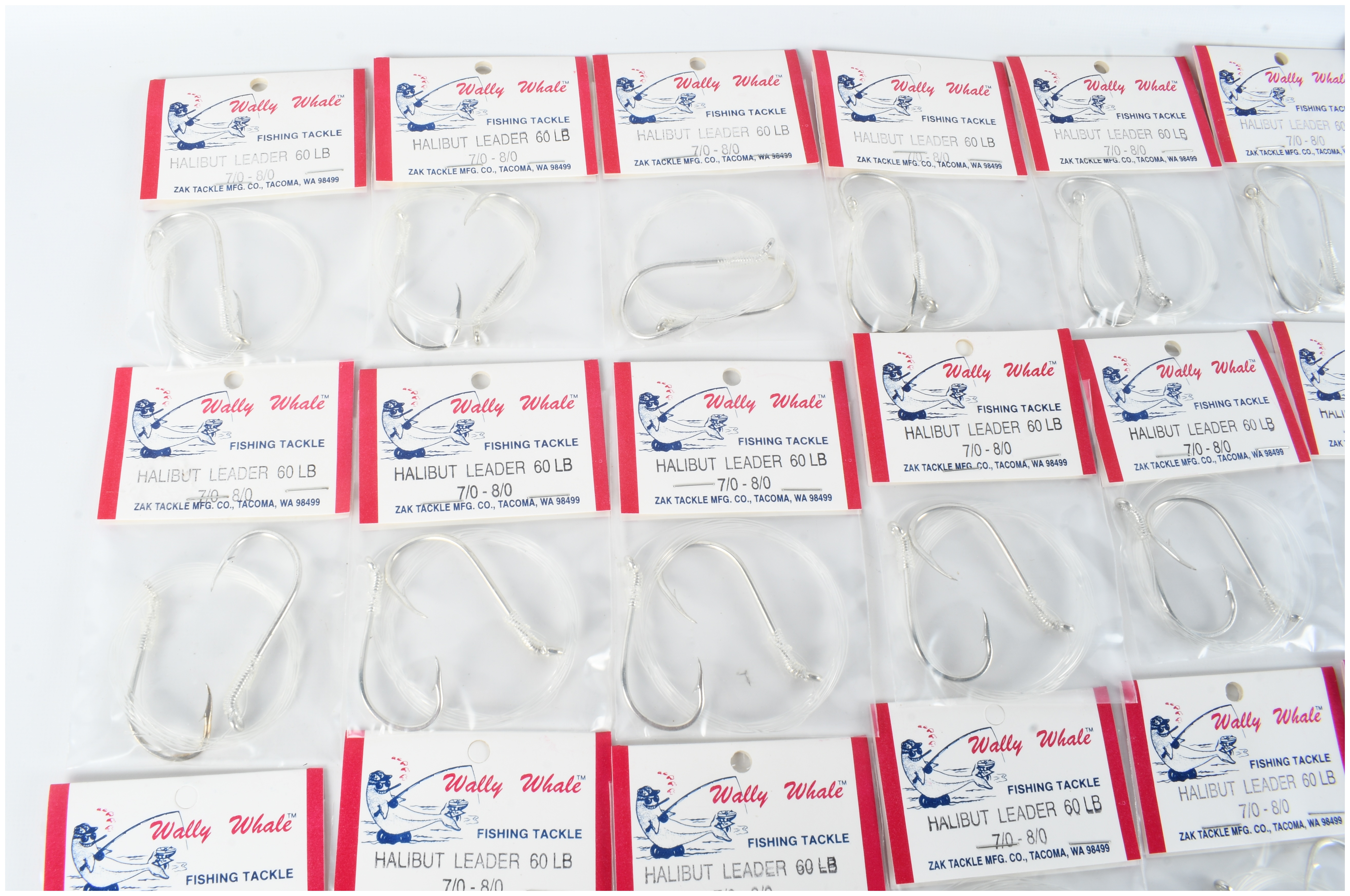 A Collection of 48 Wally Whale Brand Halibut Fishing Leaders
