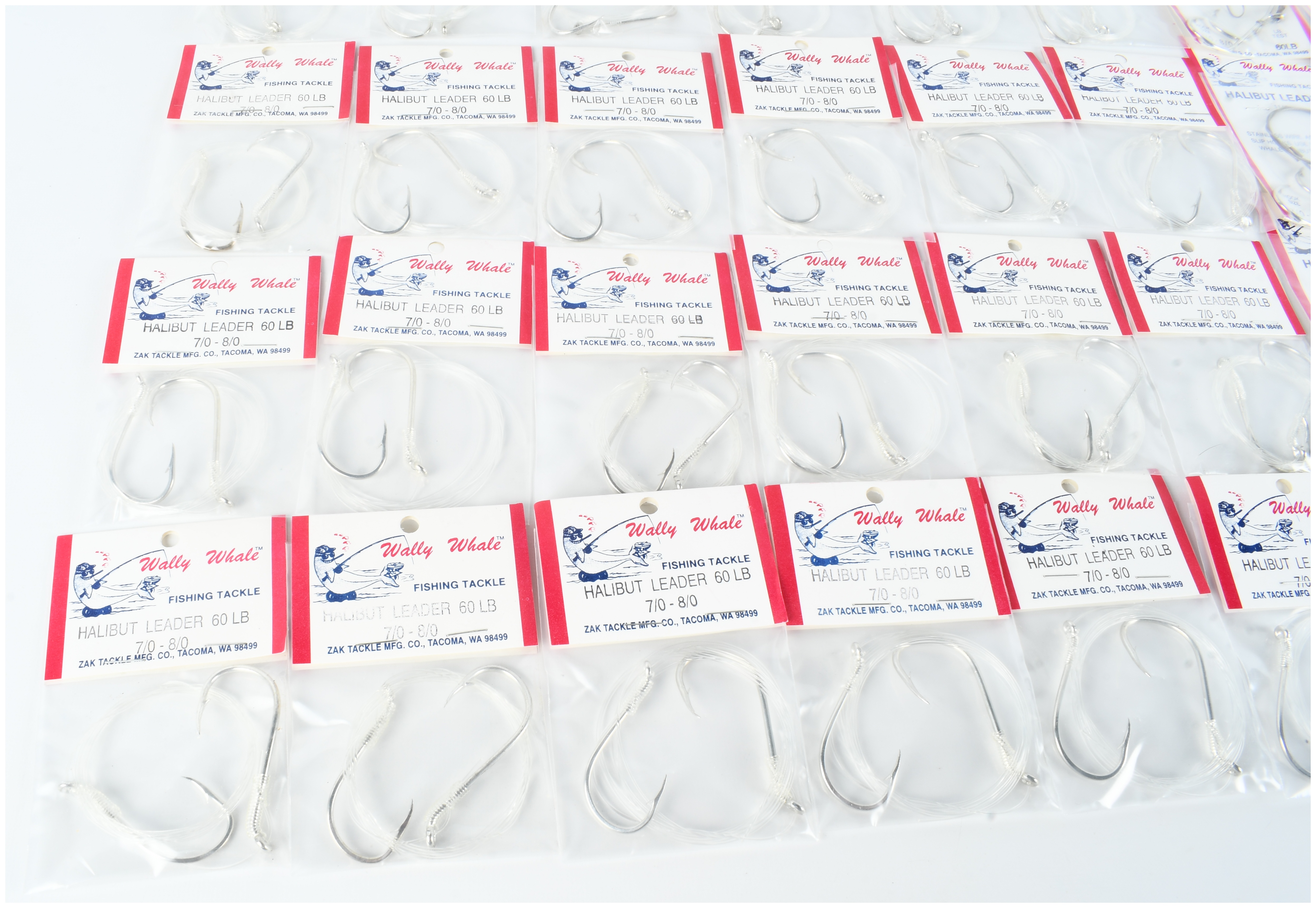 A Collection of 48 Wally Whale Brand Halibut Fishing Leaders
