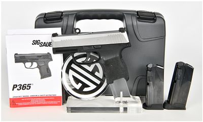 Sig Sauer P365 Semi-Automatic Pistol 9mm with 3.1 Inch Barrel. This is a Sig Sauer P365 