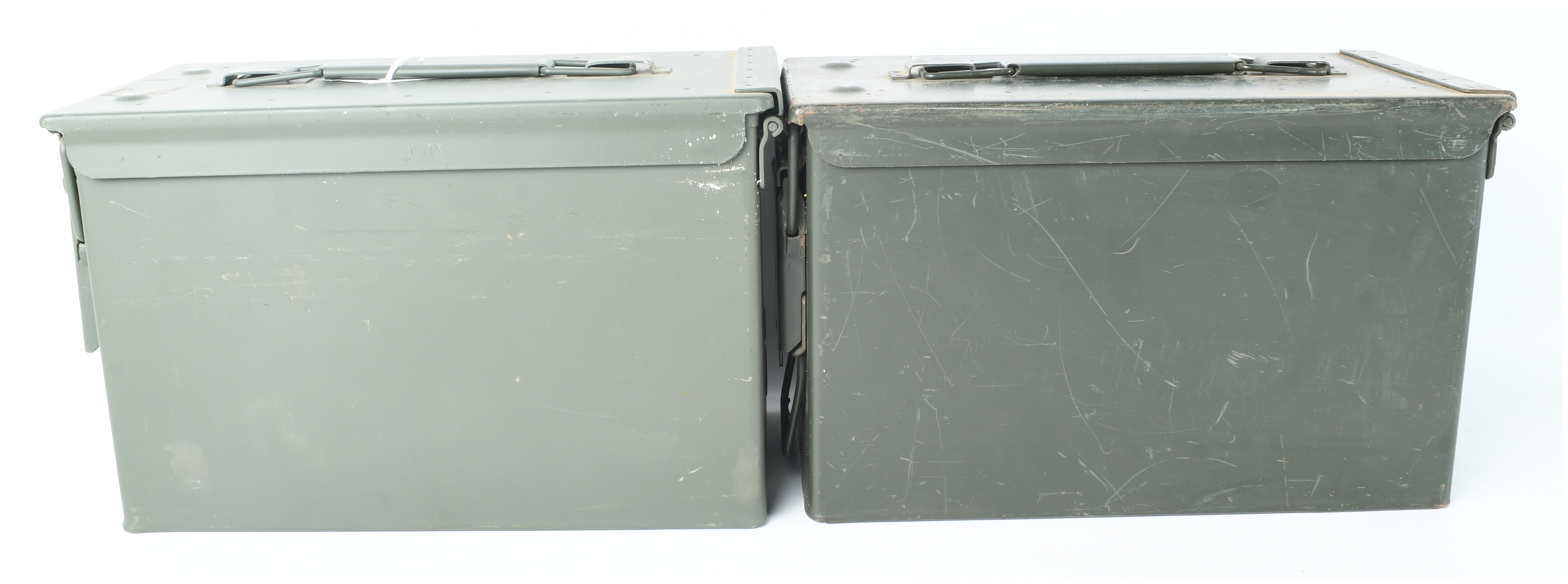 A Pair of US Military M2A1 .50 Caliber Steel Ammunition Cans
