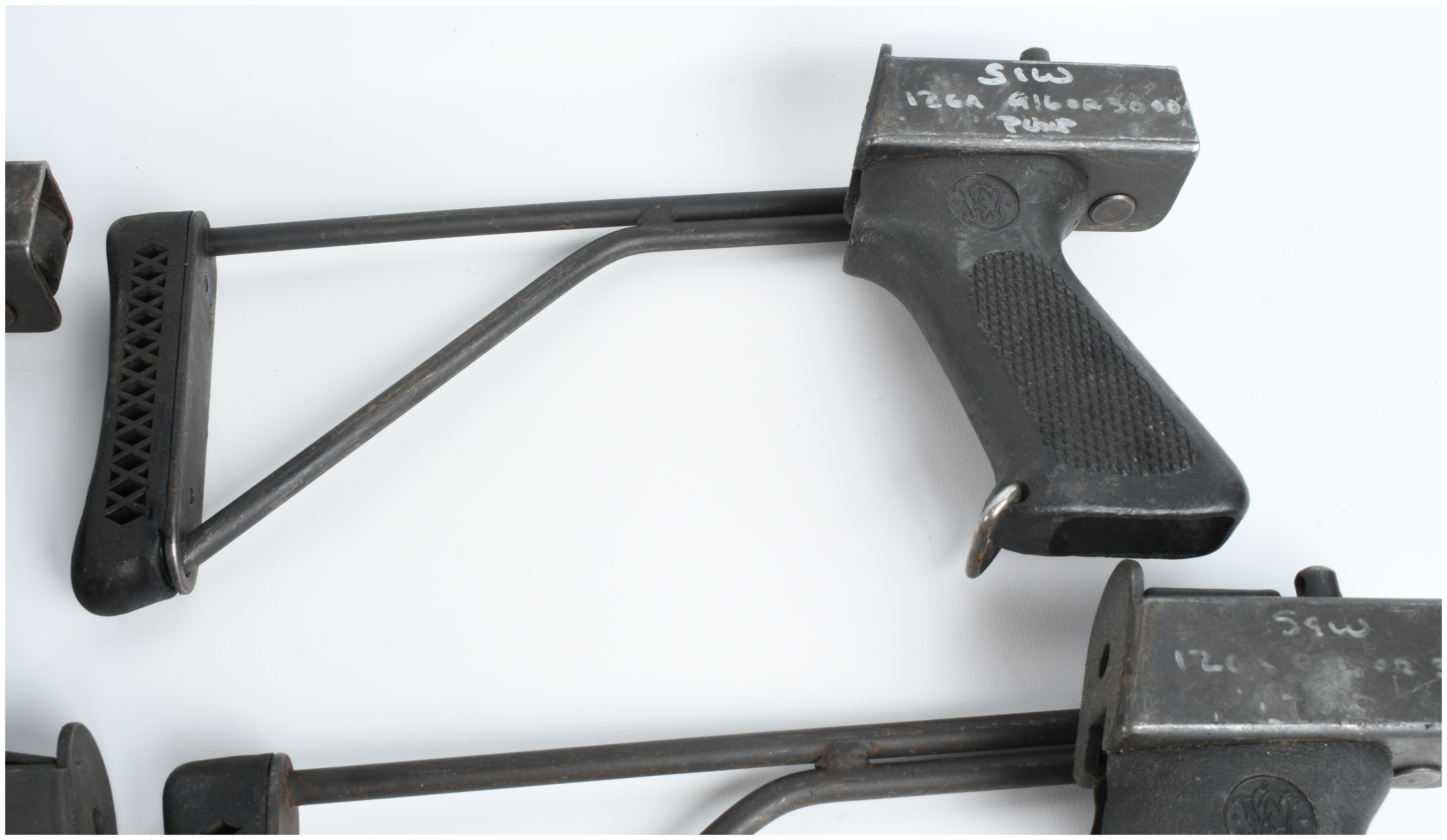 A Collection of 4 Smith & Wesson Model 3000 Pump Action Shotgun 12 Gauge Folding Stocks