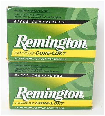 A Lot of 40 Remington Express Core-Lokt .30-40 Krag Centerfire Rifle Cartridges. This lot 