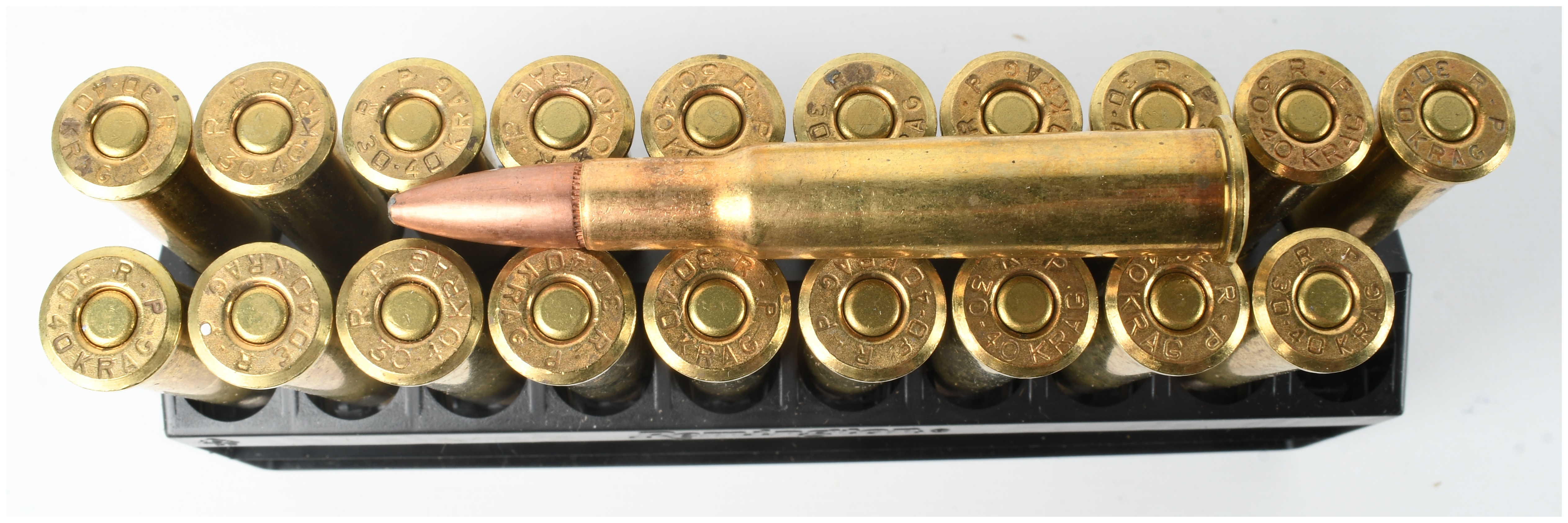 A Lot of 40 Remington Express Core-Lokt .30-40 Krag Centerfire Rifle Cartridges