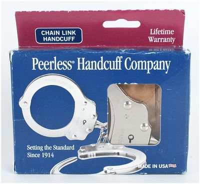 Peerless Handcuff Company Model 700C Chain Link Handcuffs with Original Box. A set of Peerless 