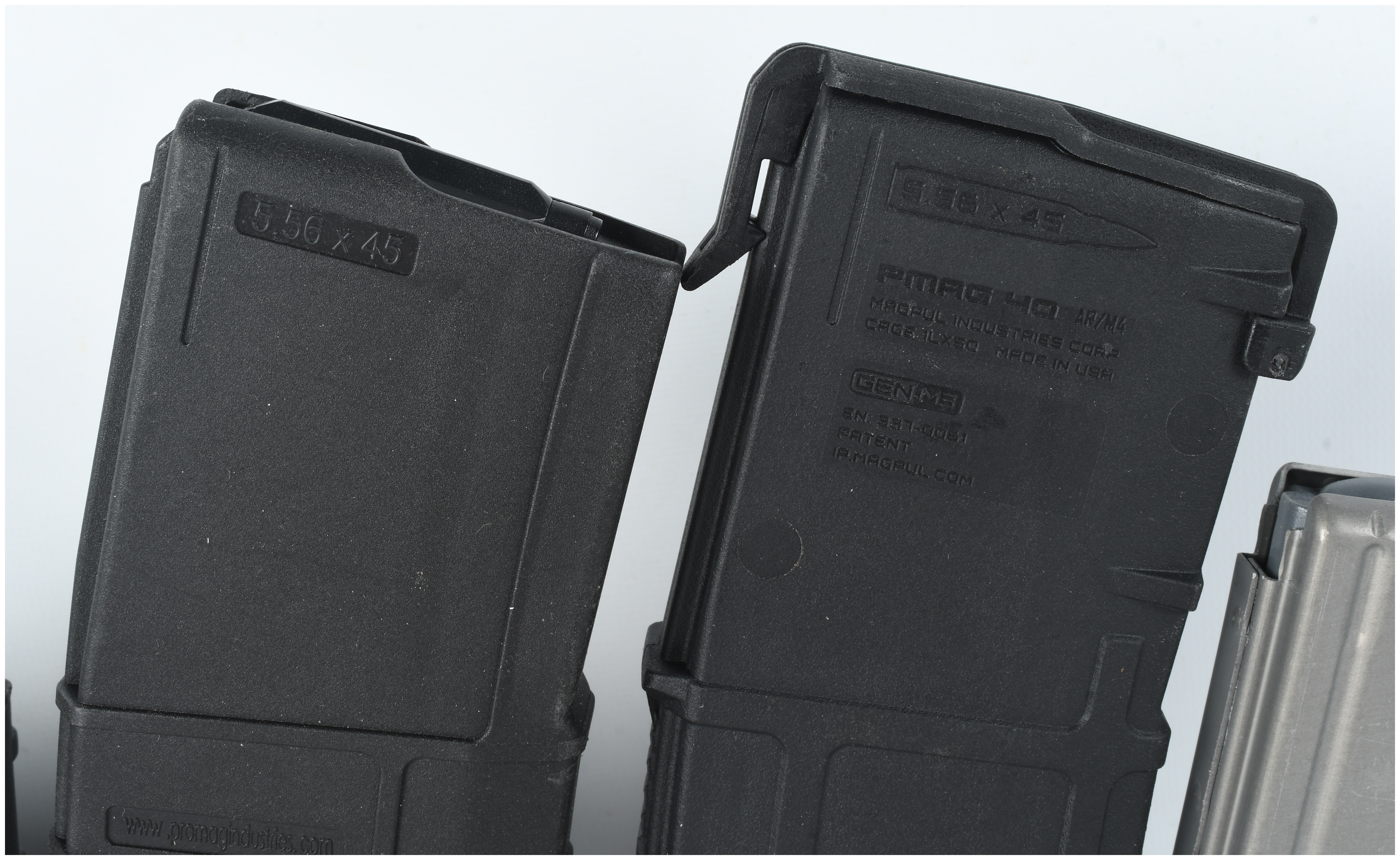 A Collection of Six AR-15 Rifle Magazines 5.56x45mm NATO
