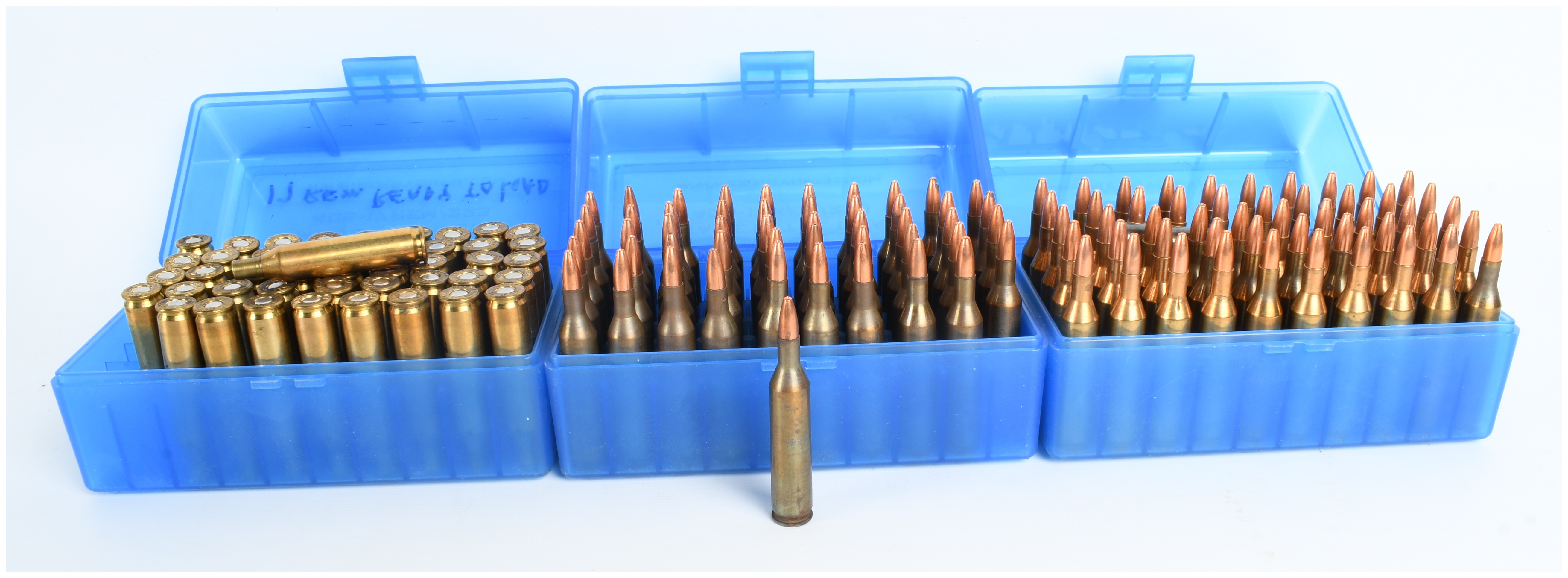 A Lot of 101 Live Rounds and 45 Primed Casings Nosler .17 Remington Ammunition