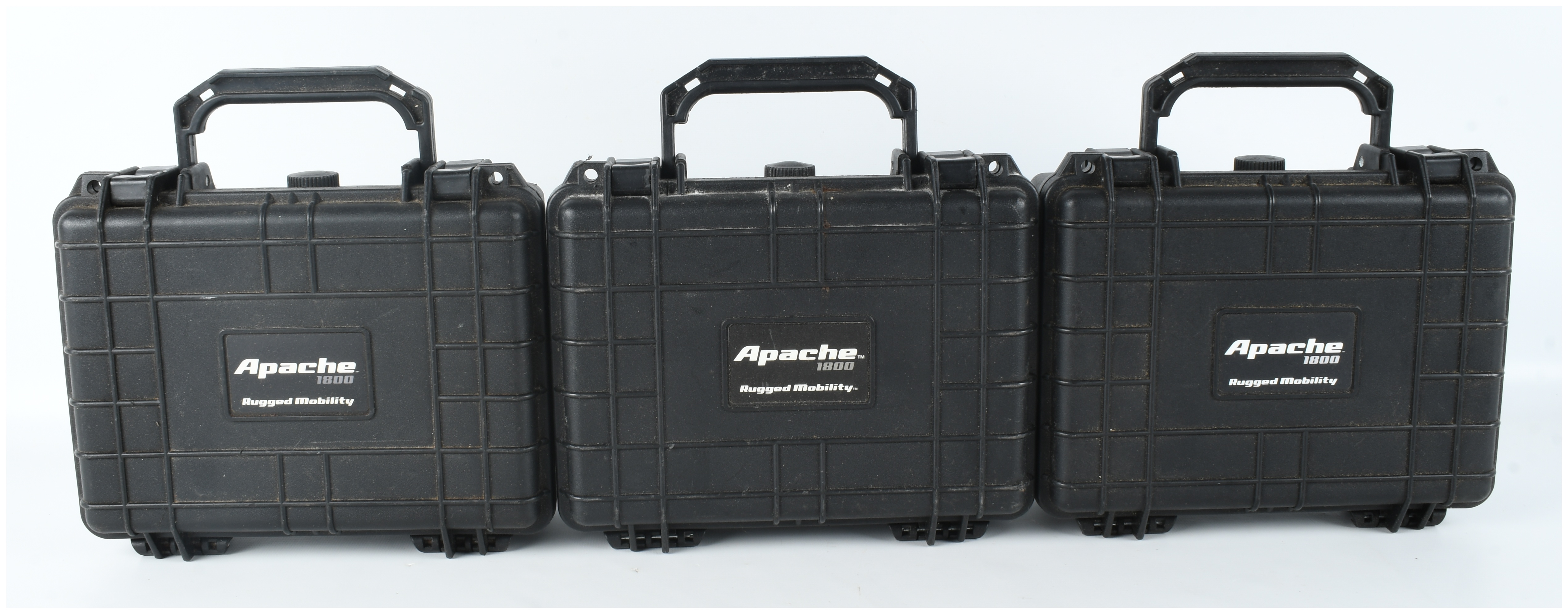 Three Apache 1800 Weatherproof Protective Utility Cases