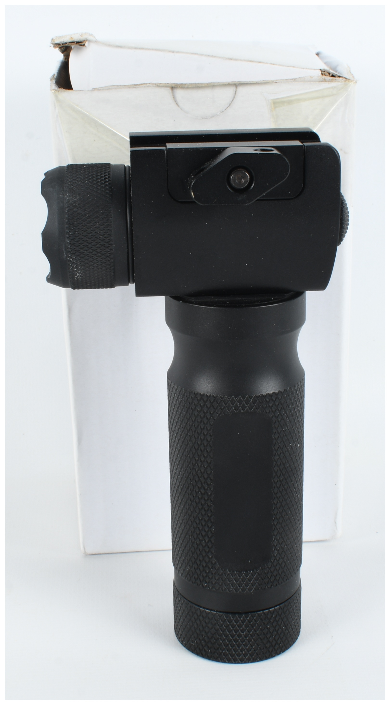 Tactical Aluminum Vertical Foregrip with Integrated LED Flashlight and Laser Sight